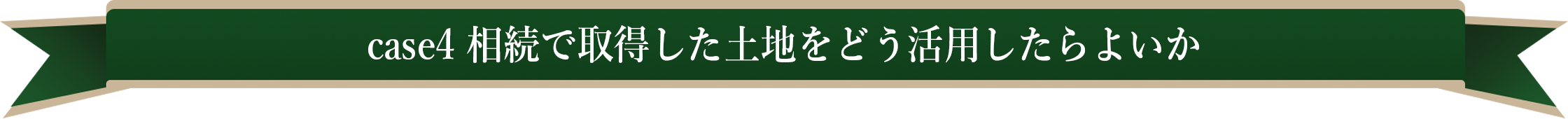 case4 相続で取得した土地をどう活用したらよいか